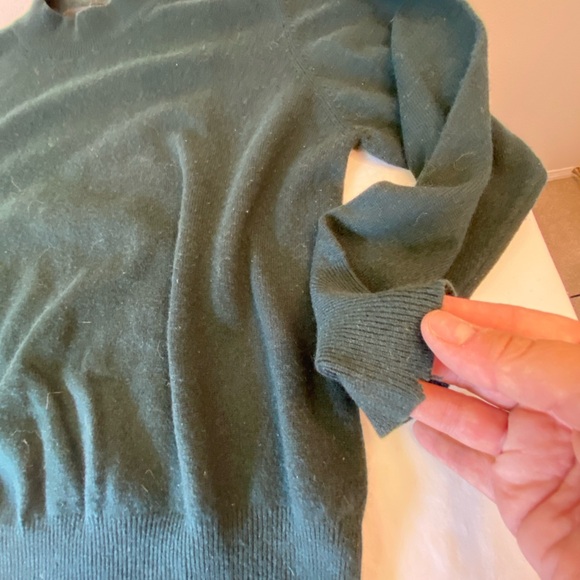 Vintage SNOW LOTUS CASHMERE mock turtleneck, Women’s Large, FOREST GREEN - Picture 5 of 6